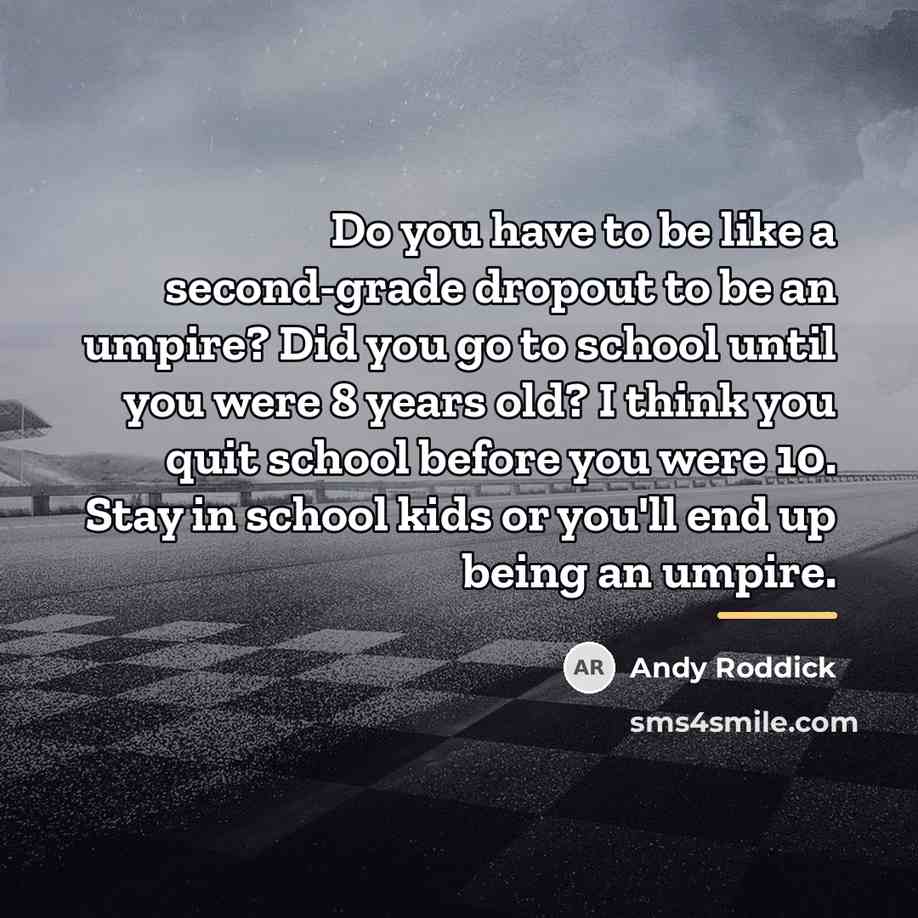 “Do you have to be like a second-grade dropout to…” quote by Andy Roddick
