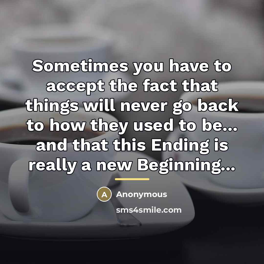 “Sometimes you have to accept the fact that things will…” quote by Anonymous
