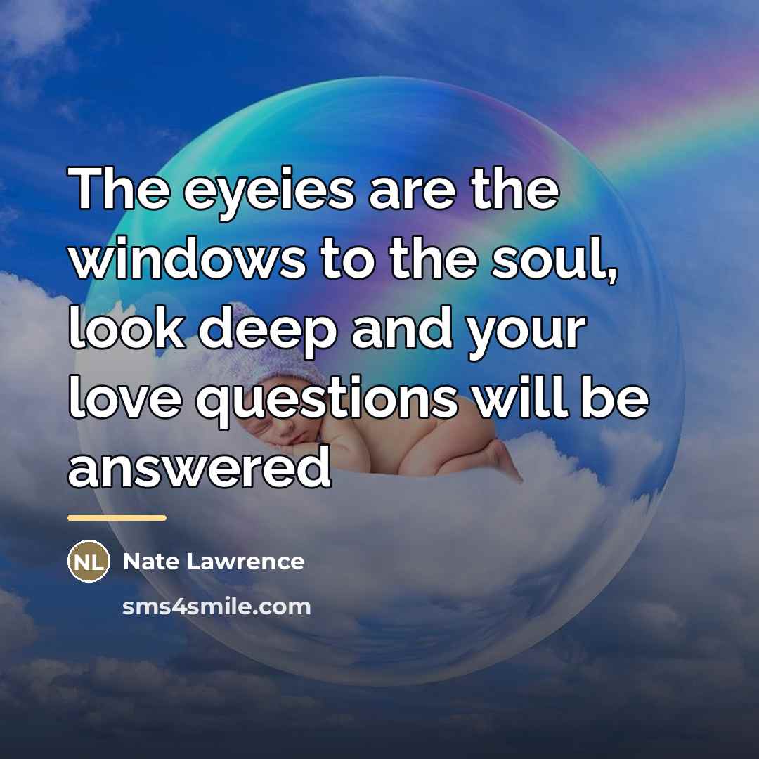 “The eyeies are the windows to the soul, look deep…” quote by Nate Lawrence