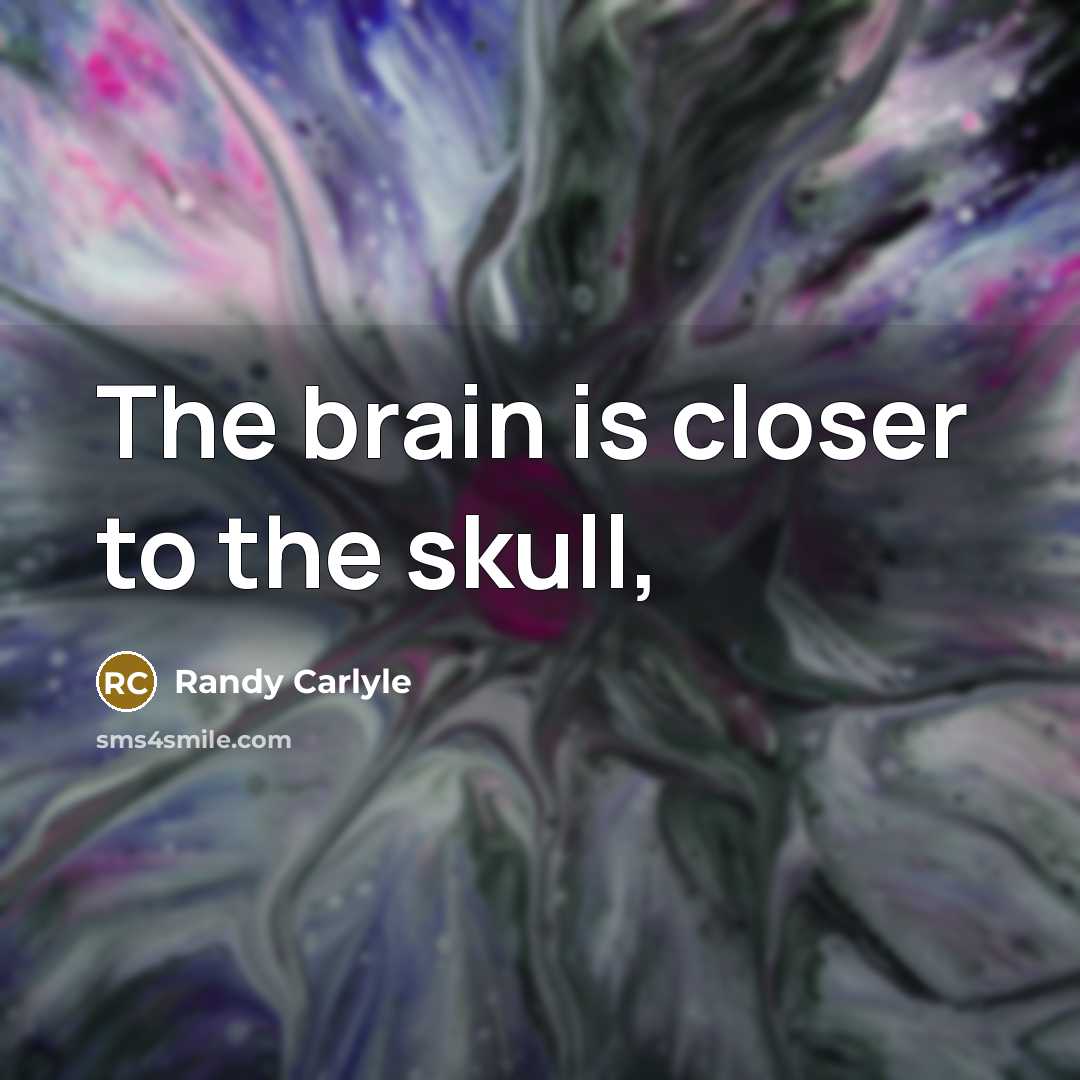 “The brain is closer to the skull,…” quote by Randy Carlyle