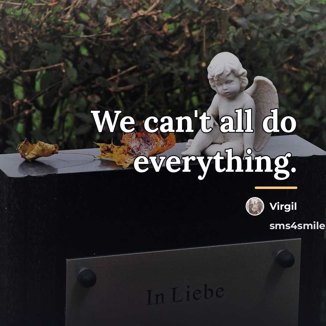 “We can't all do everything.…” quote by Virgil