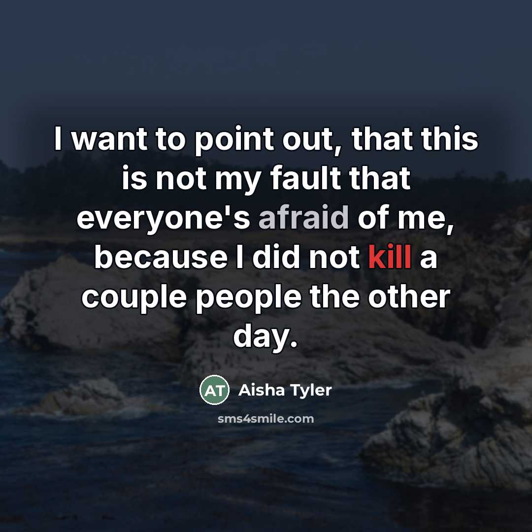 “I want to point out, that this is not my…” quote by Aisha Tyler