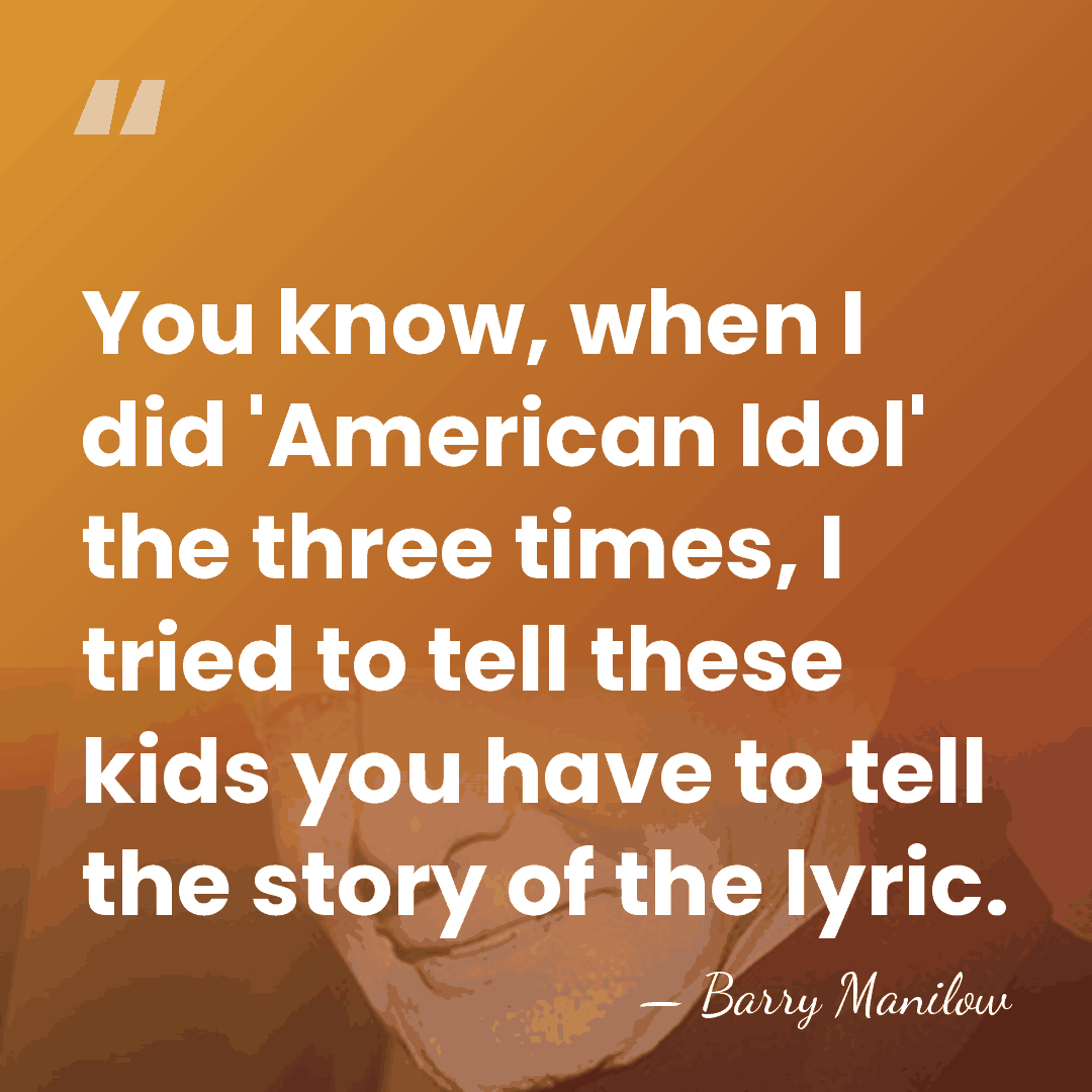 You know, when I did 'American Idol' the three times, I tried&hellip; - Barry Manilow