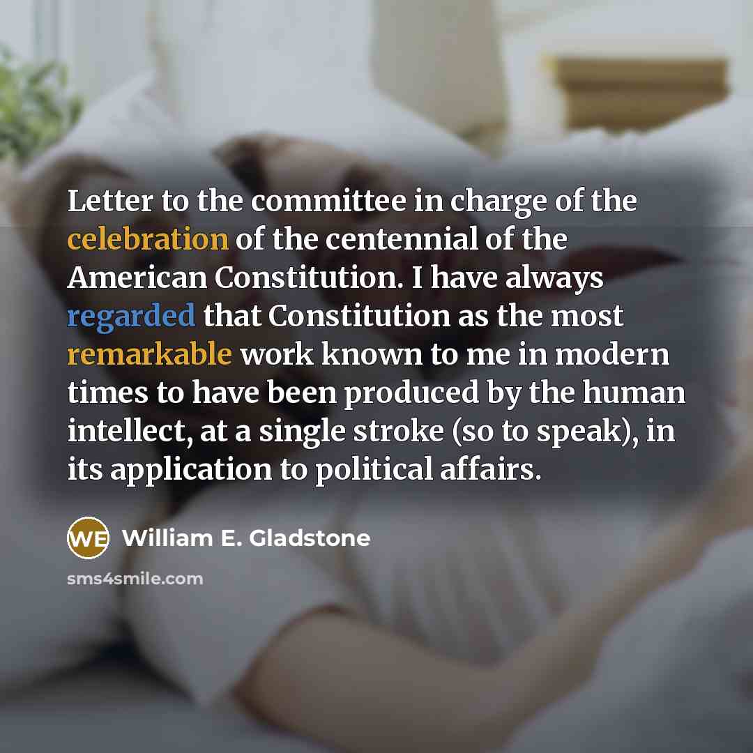 “Letter to the committee in charge of the celebration of…” quote by William E. Gladstone