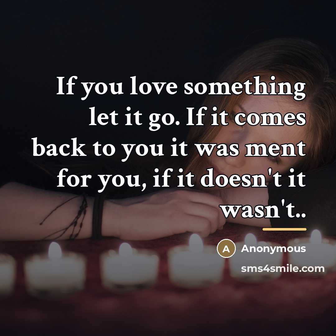 “If you love something let it go. If it comes…” quote by Anonymous