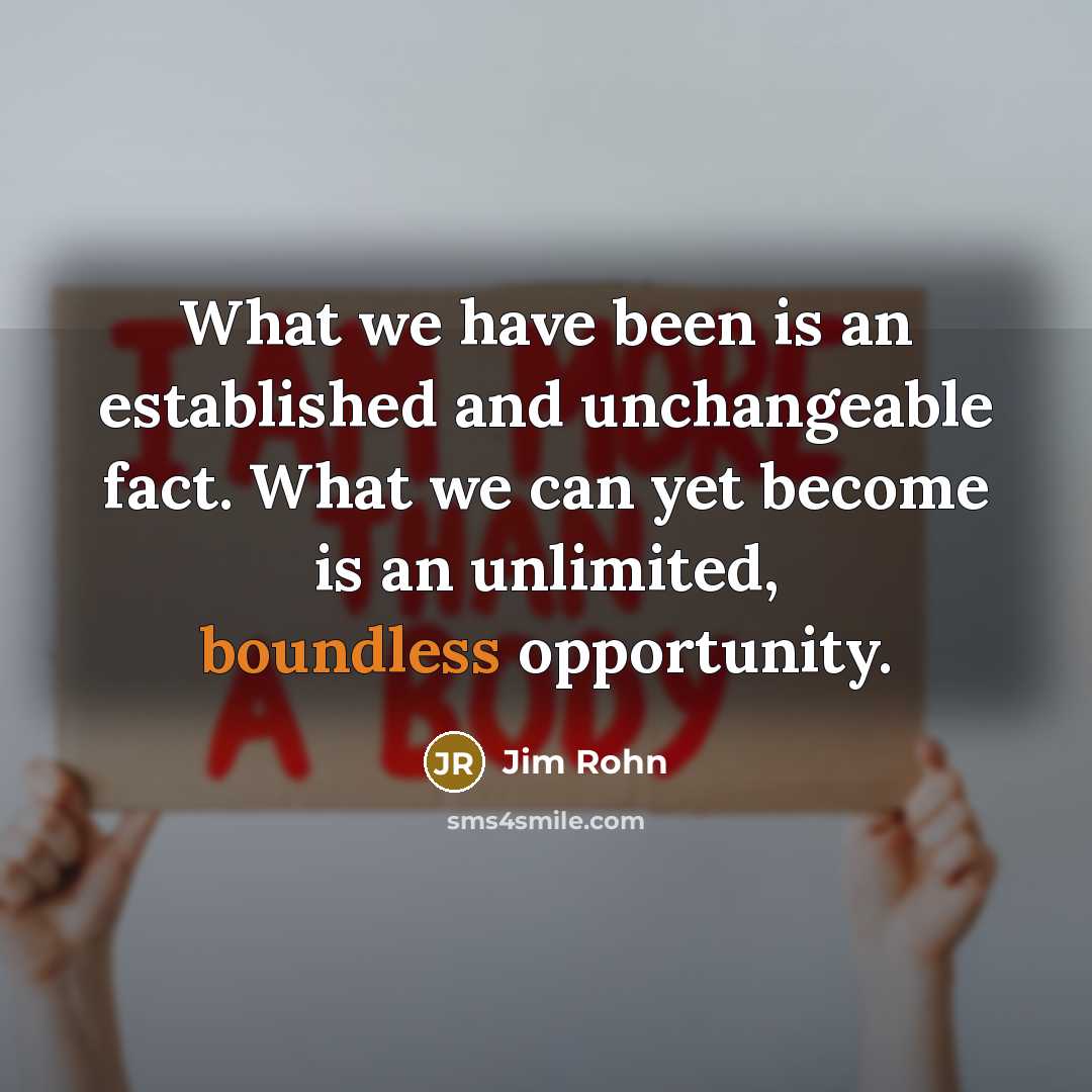 “What we have been is an established and unchangeable fact.…” quote by Jim Rohn