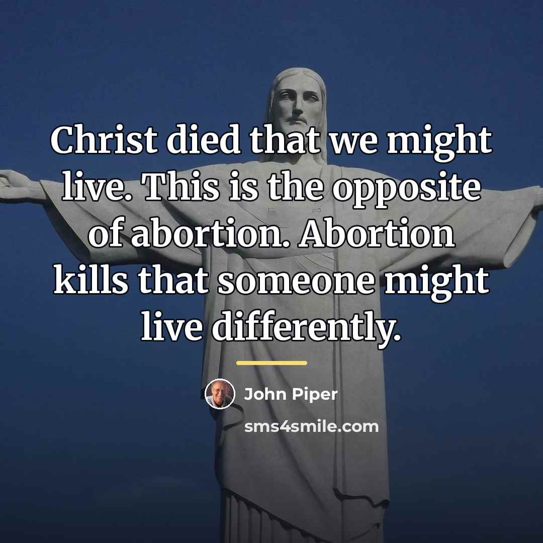 “Christ died that we might live. This is the opposite…” quote by John Piper