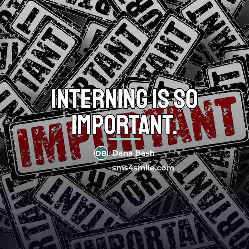 “Interning is so important.…” quote by Dana Bash
