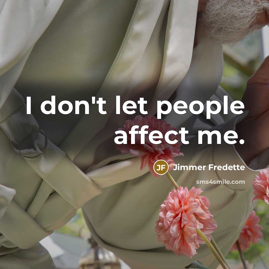 “I don't let people affect me.…” quote by Jimmer Fredette