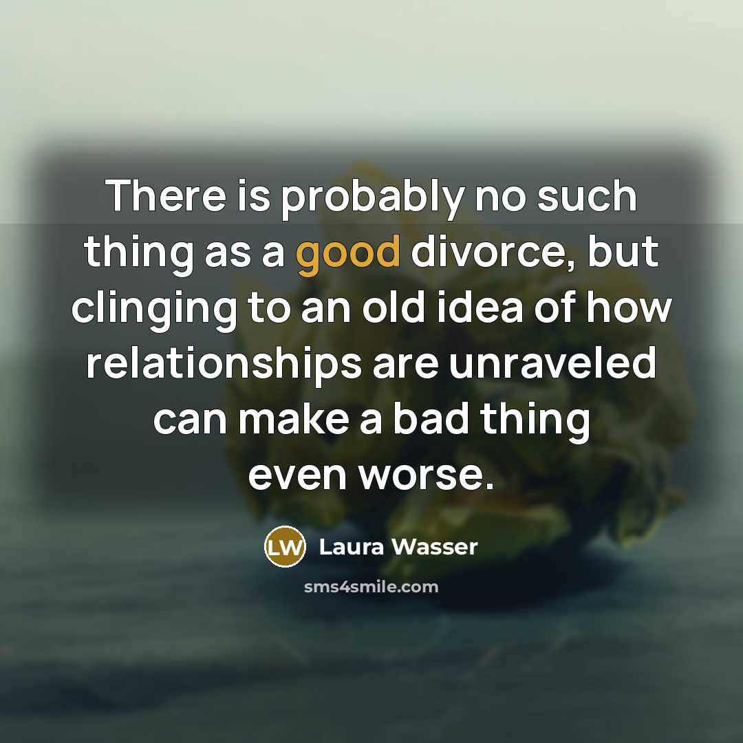 “There is probably no such thing as a good divorce,…” quote by Laura Wasser