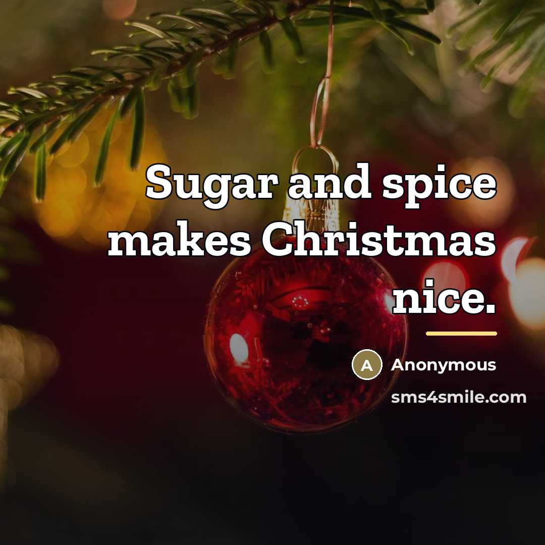 “Sugar and spice makes Christmas nice.…” quote by Anonymous