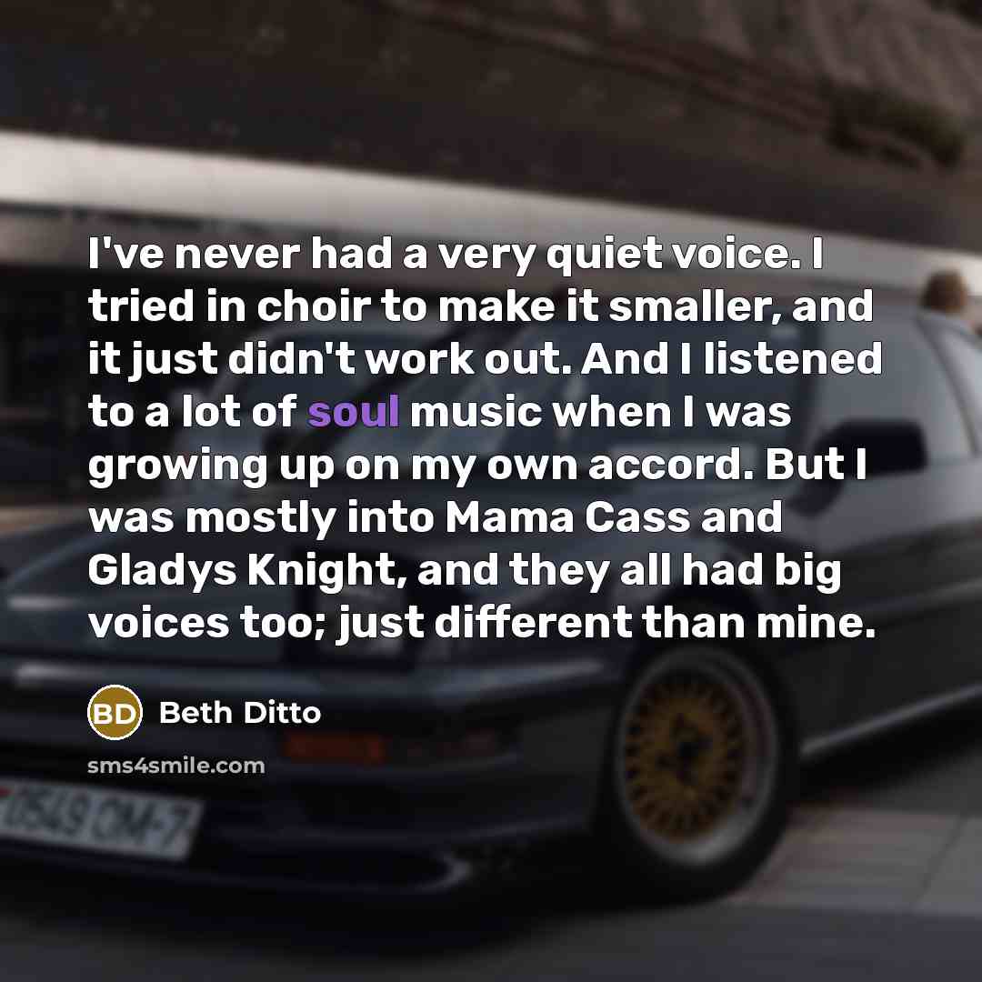 “I've never had a very quiet voice. I tried in…” quote by Beth Ditto