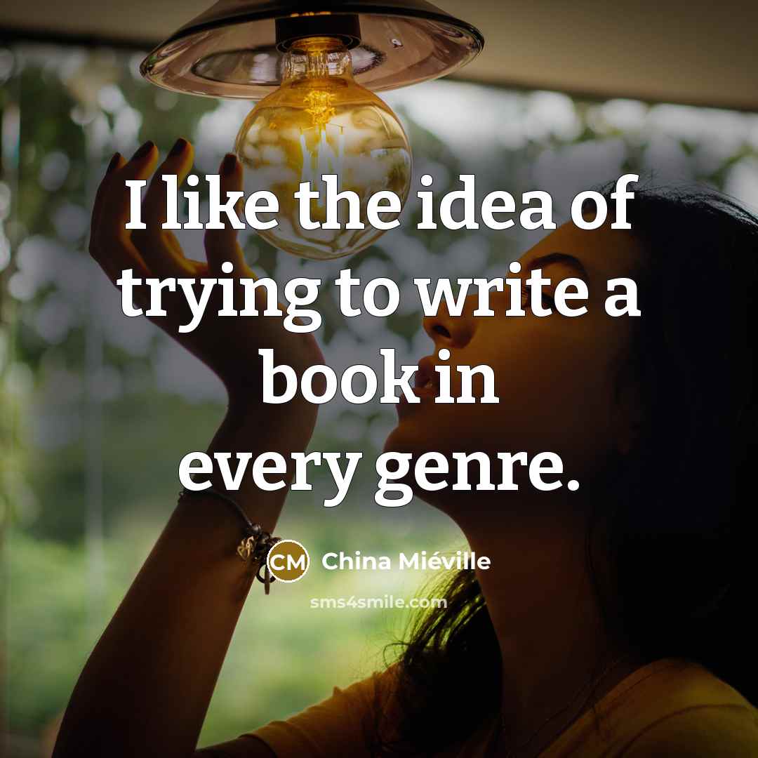 “I like the idea of trying to write a book…” quote by China Mieville