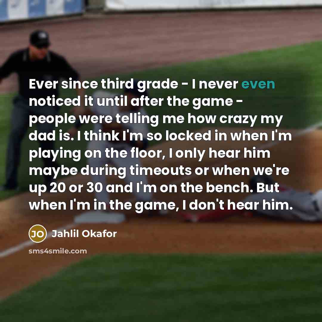 “Ever since third grade - I never even noticed it…” quote by Jahlil Okafor