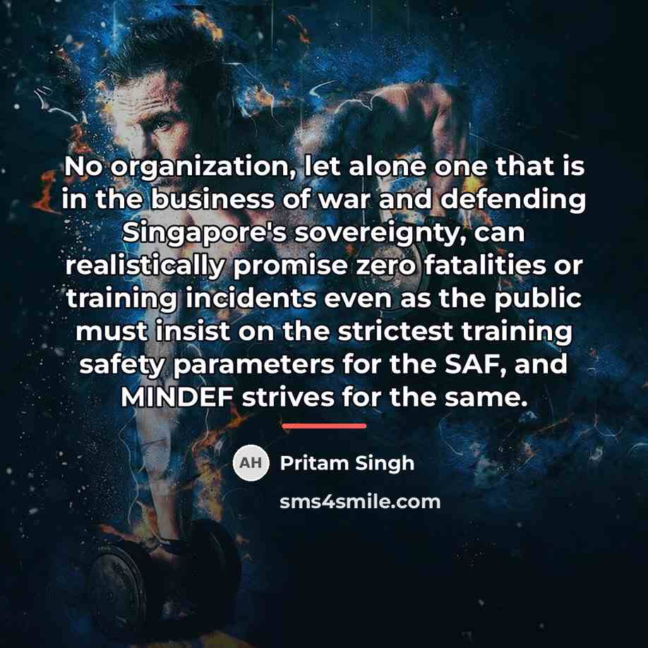 “No organization, let alone one that is in the business…” quote by Pritam Singh