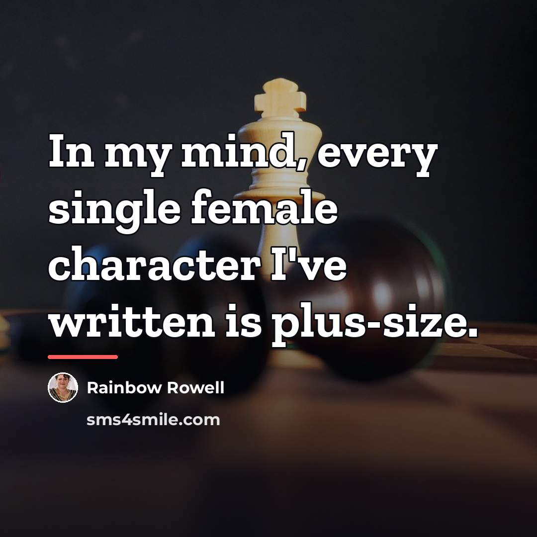 “In my mind, every single female character I've written is…” quote by Rainbow Rowell