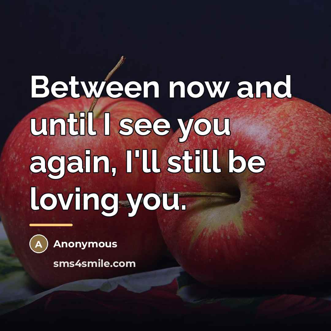 “Between now and until I see you again, I'll still…” quote by Anonymous
