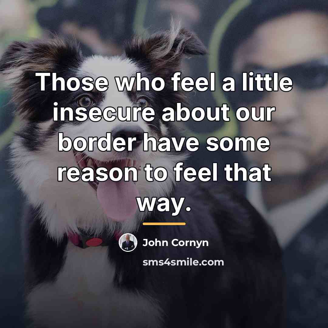 “Those who feel a little insecure about our border have…” quote by John Cornyn