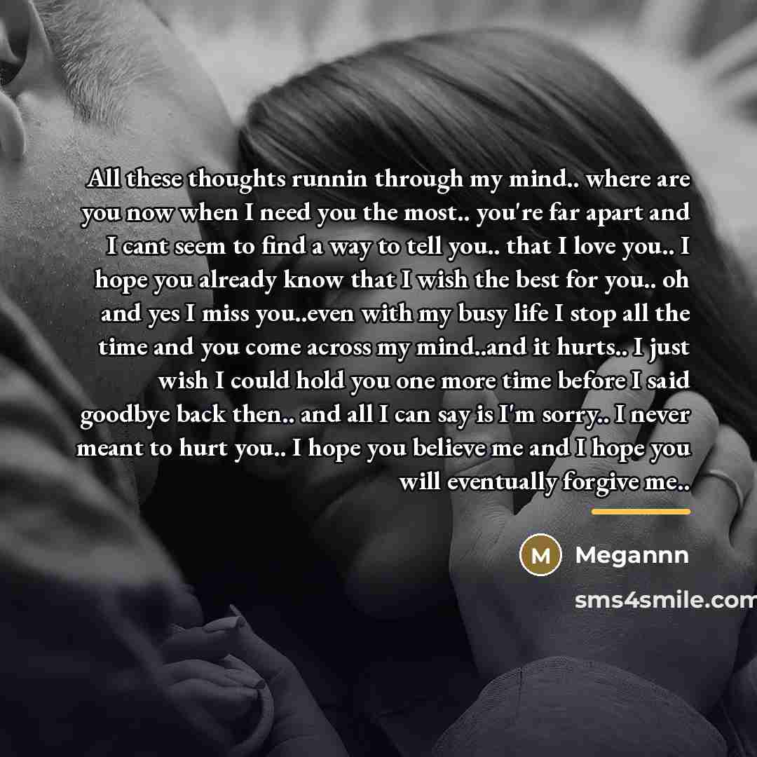 “All these thoughts runnin through my mind.. where are you…” quote by Megannn
