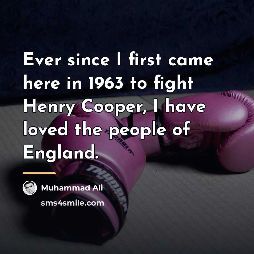 “Ever since I first came here in 1963 to fight…” quote by Muhammad Ali