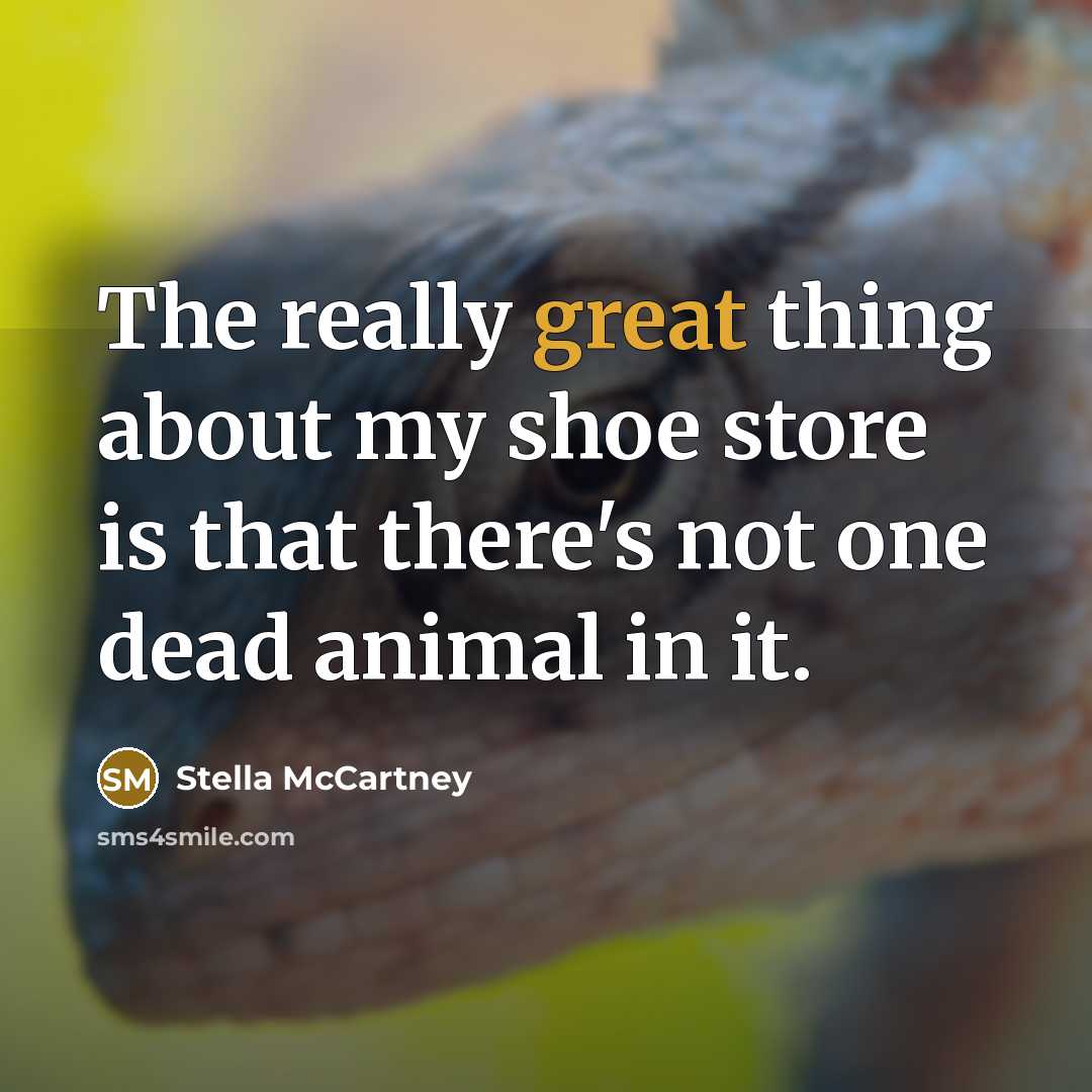 “The really great thing about my shoe store is that…” quote by Stella McCartney