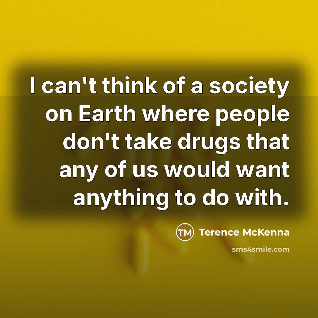 “I can't think of a society on Earth where people…” quote by Terence McKenna