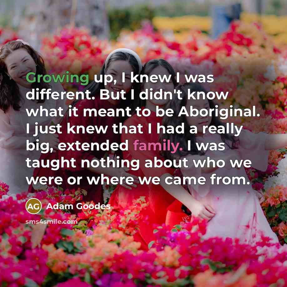“Growing up, I knew I was different. But I didn't…” quote by Adam Goodes