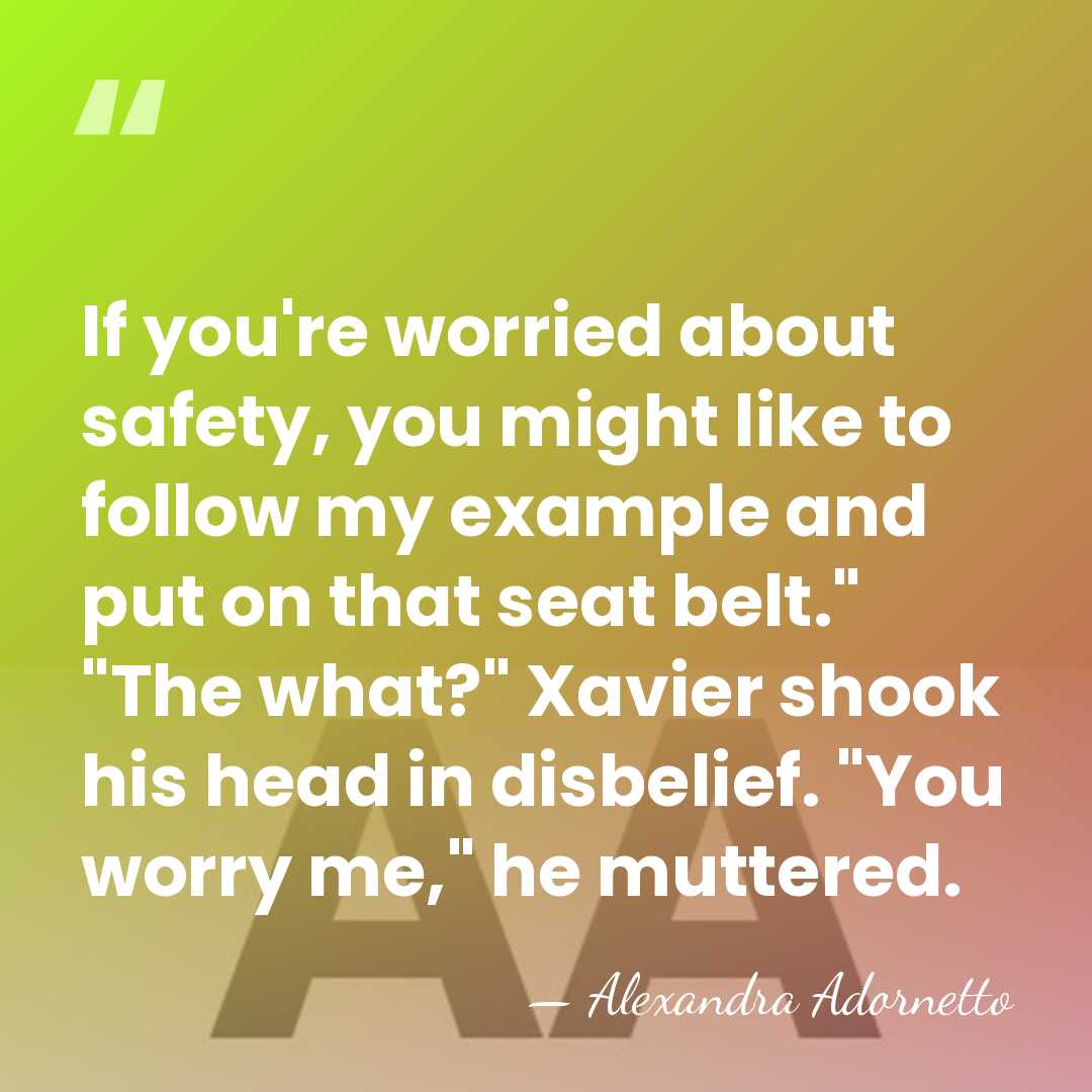 If you're worried about safety, you might like to follow my example&hellip; - Alexandra Adornetto