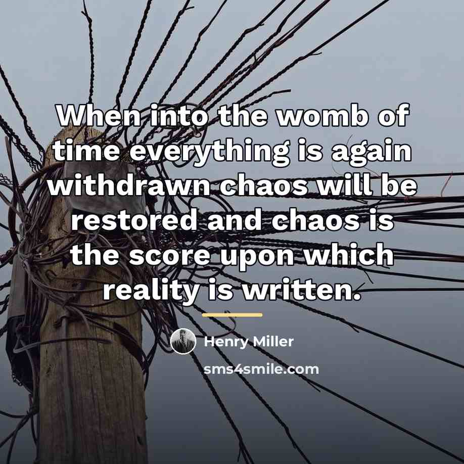“When into the womb of time everything is again withdrawn…” quote by Henry Miller