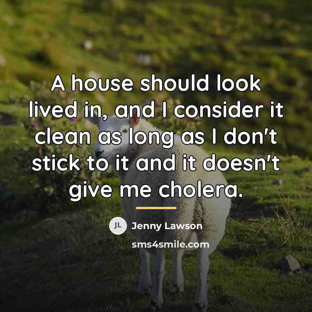 “A house should look lived in, and I consider it…” quote by Jenny Lawson
