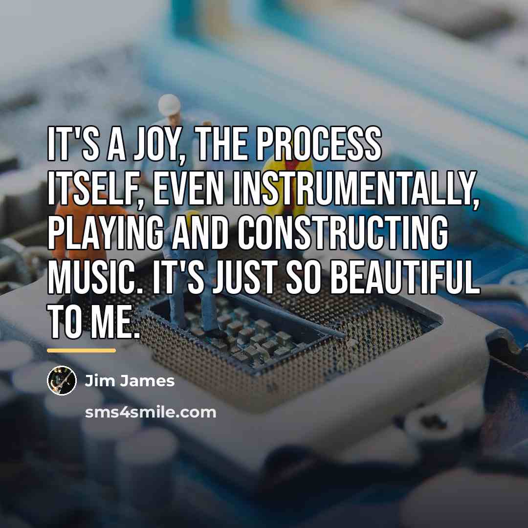 “It's a joy, the process itself, even instrumentally, playing and…” quote by Jim James