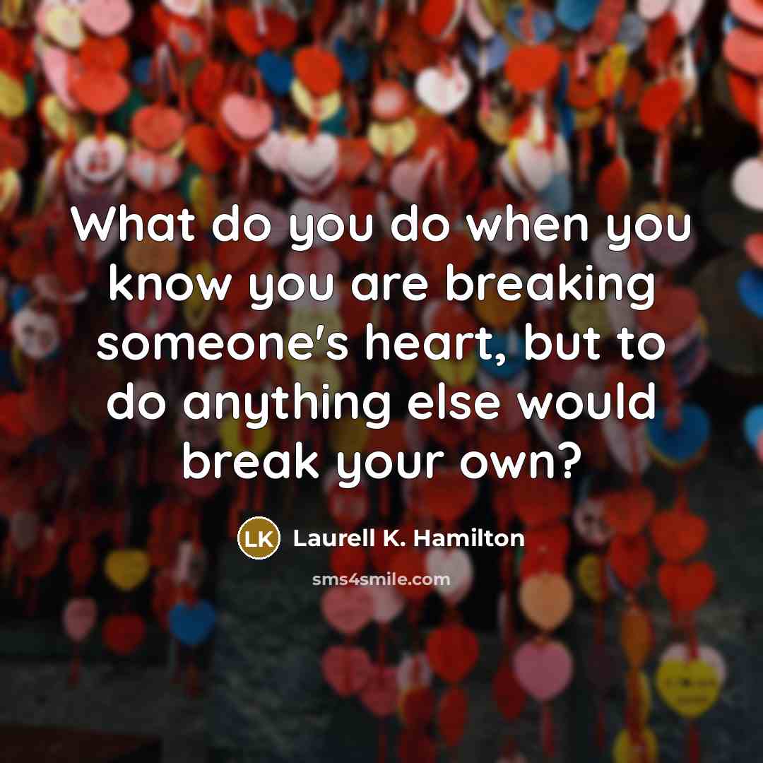 “What do you do when you know you are breaking…” quote by Laurell K. Hamilton