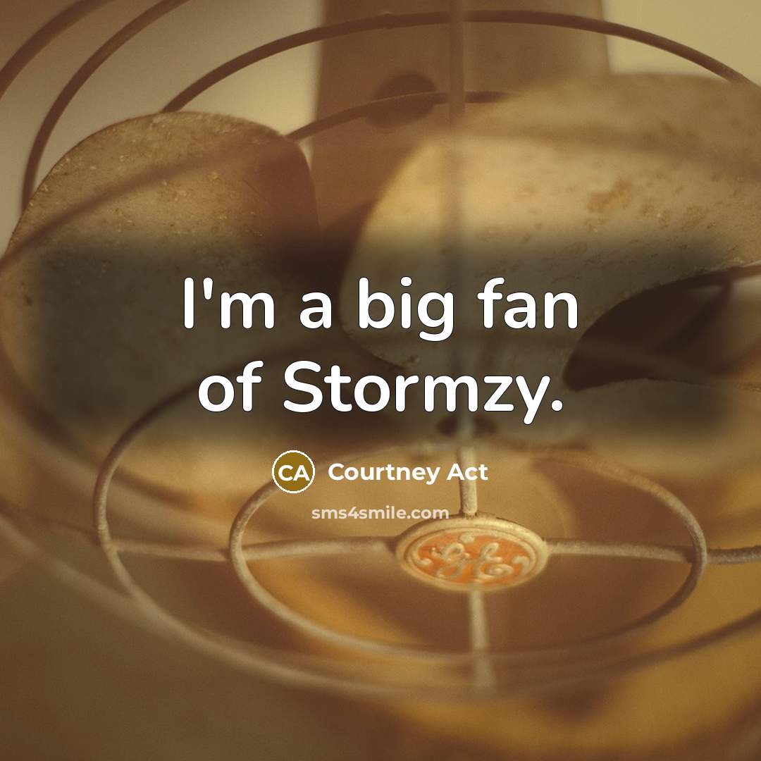 “I'm a big fan of Stormzy.…” quote by Courtney Act