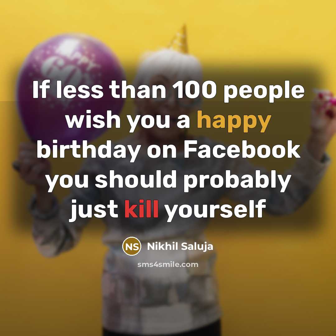 “If less than 100 people wish you a happy birthday…” quote by Nikhil Saluja