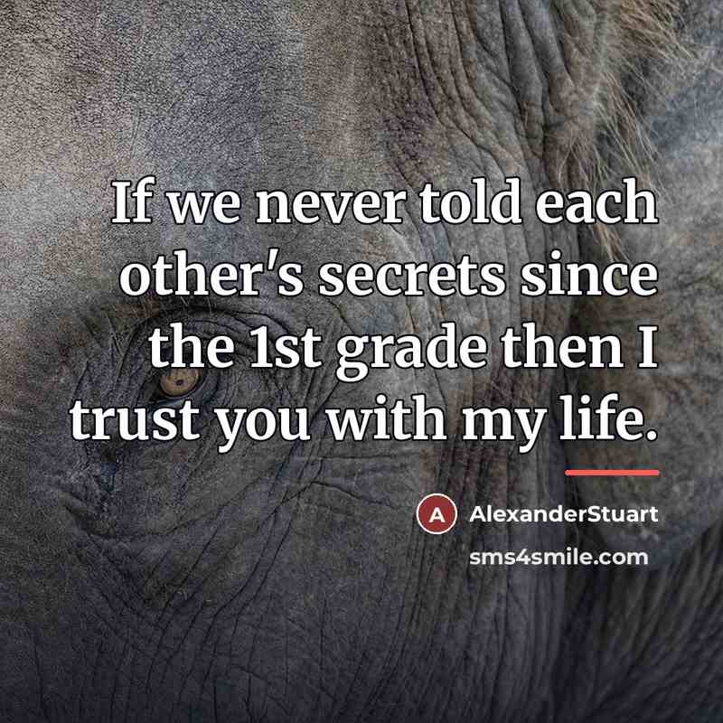 “If we never told each other's secrets since the 1st…” quote by AlexanderStuart