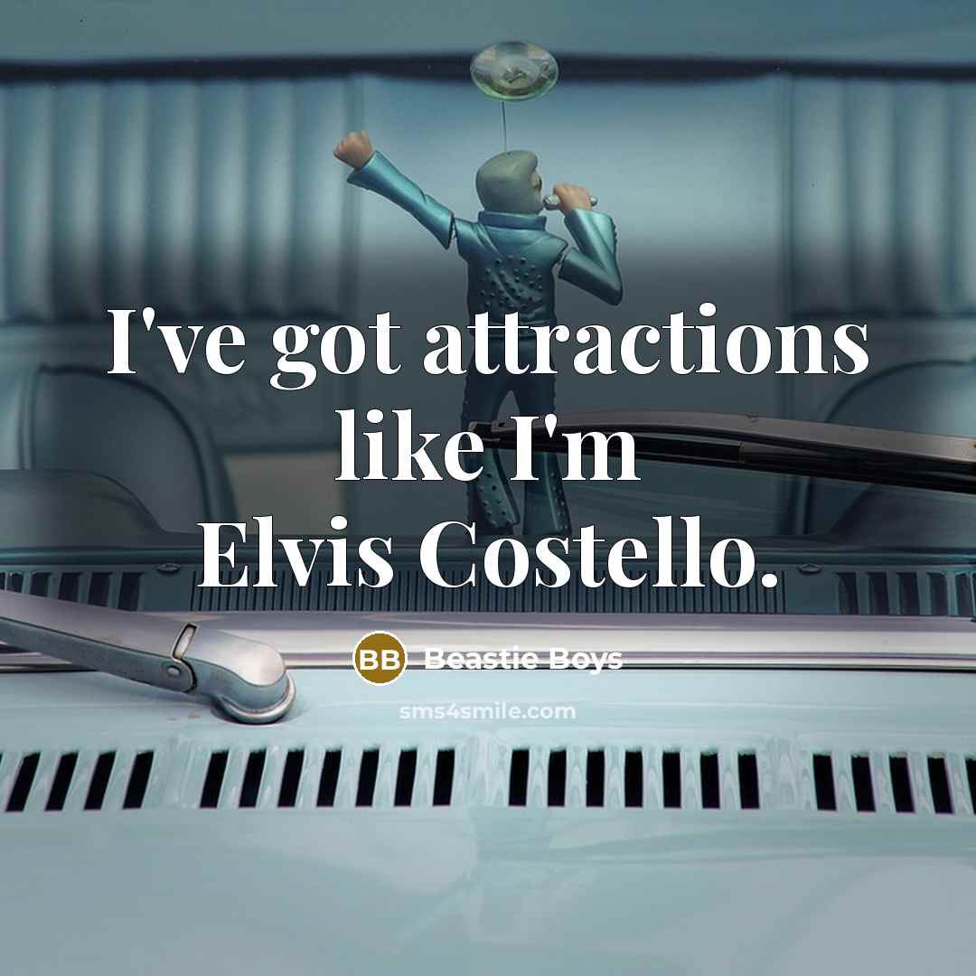 “I've got attractions like I'm Elvis Costello.…” quote by Beastie Boys