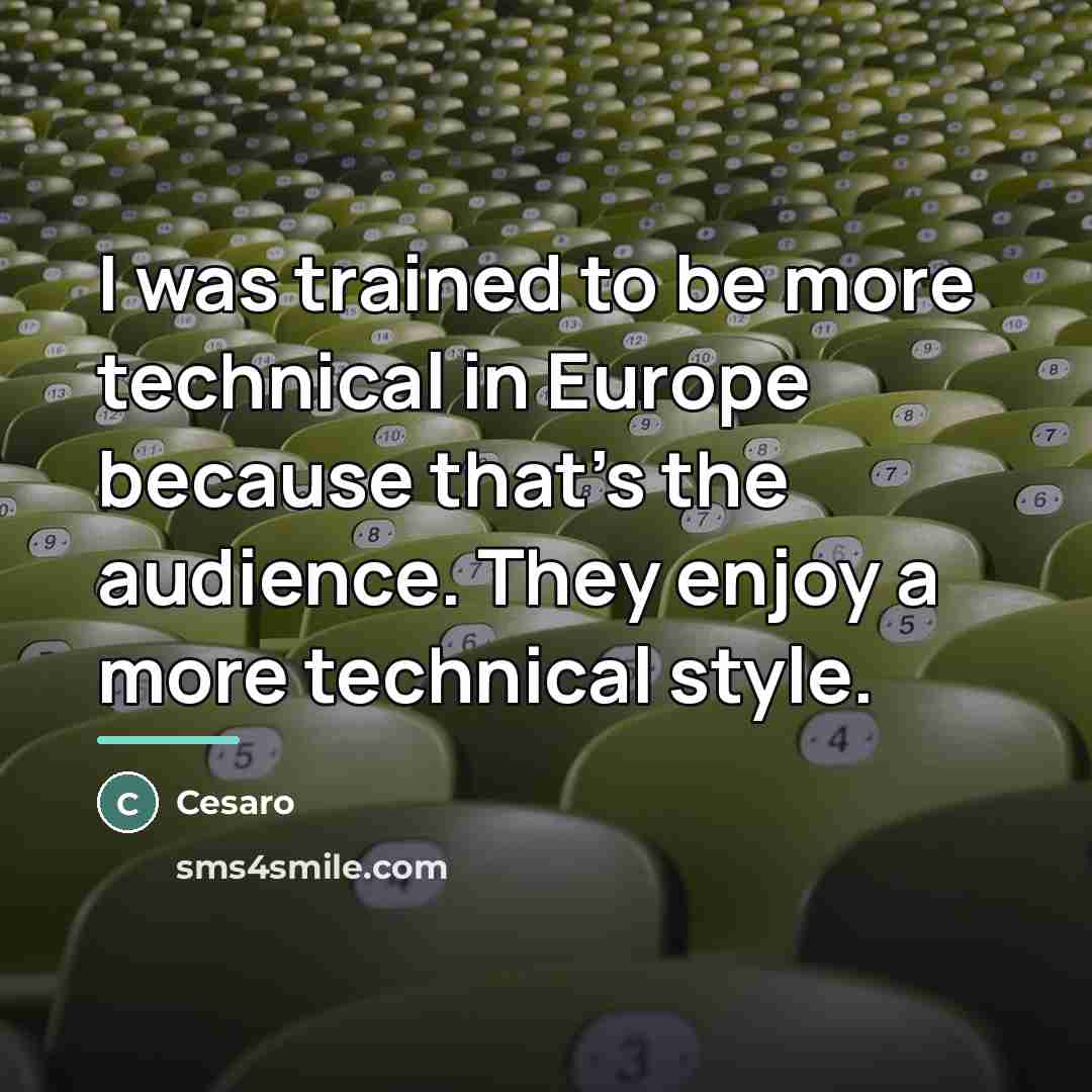 “I was trained to be more technical in Europe because…” quote by Cesaro