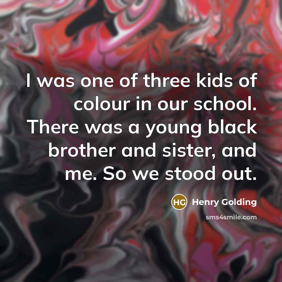 “I was one of three kids of colour in our…” quote by Henry Golding
