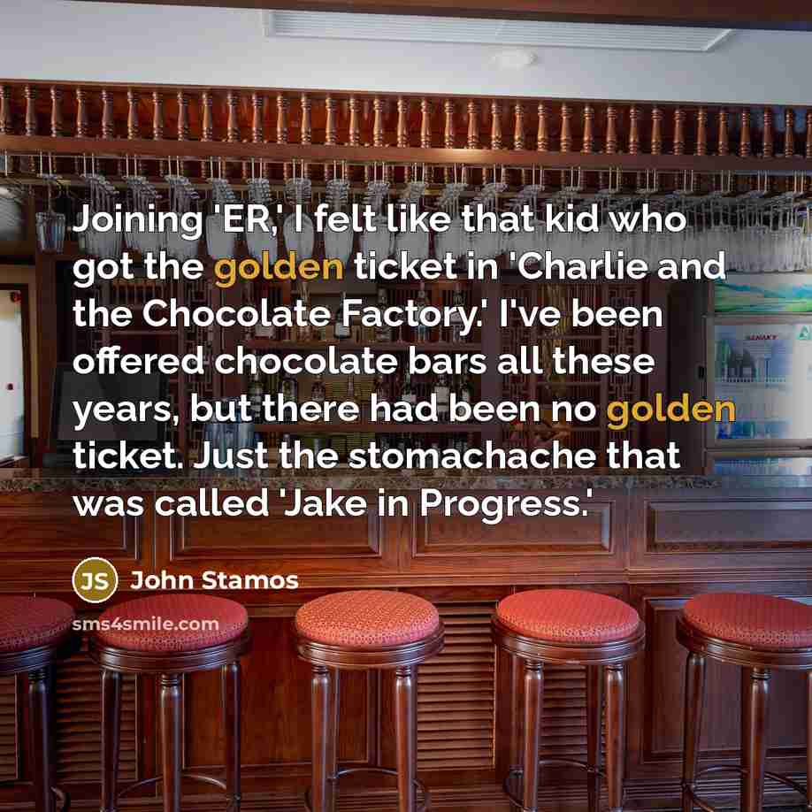 “Joining 'ER,' I felt like that kid who got the…” quote by John Stamos