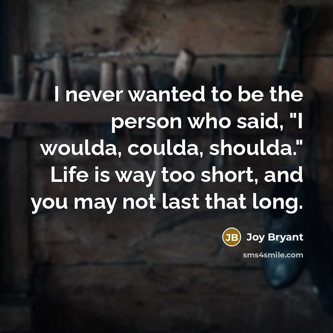 “I never wanted to be the person who said, "I…” quote by Joy Bryant