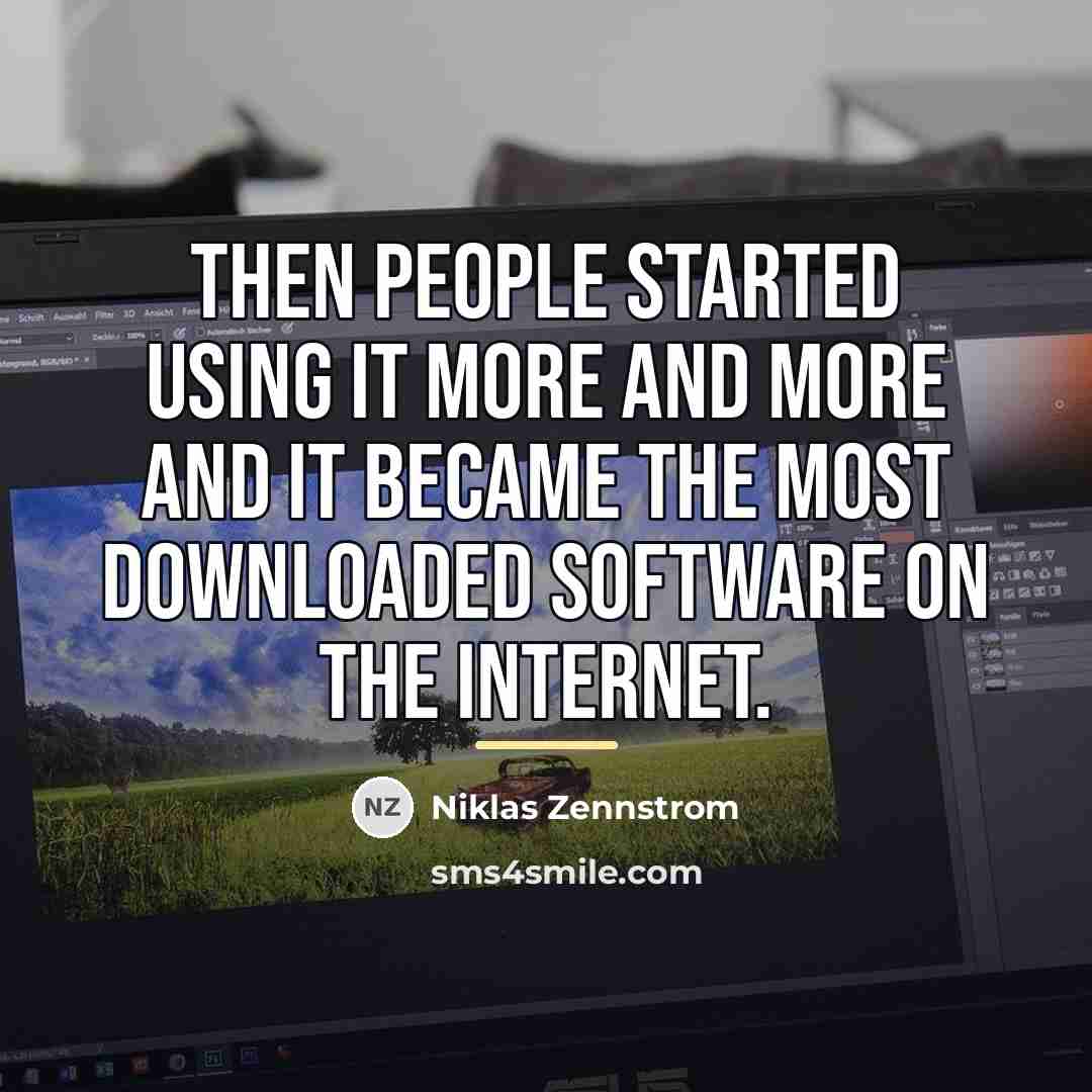 “Then people started using it more and more and it…” quote by Niklas Zennstrom