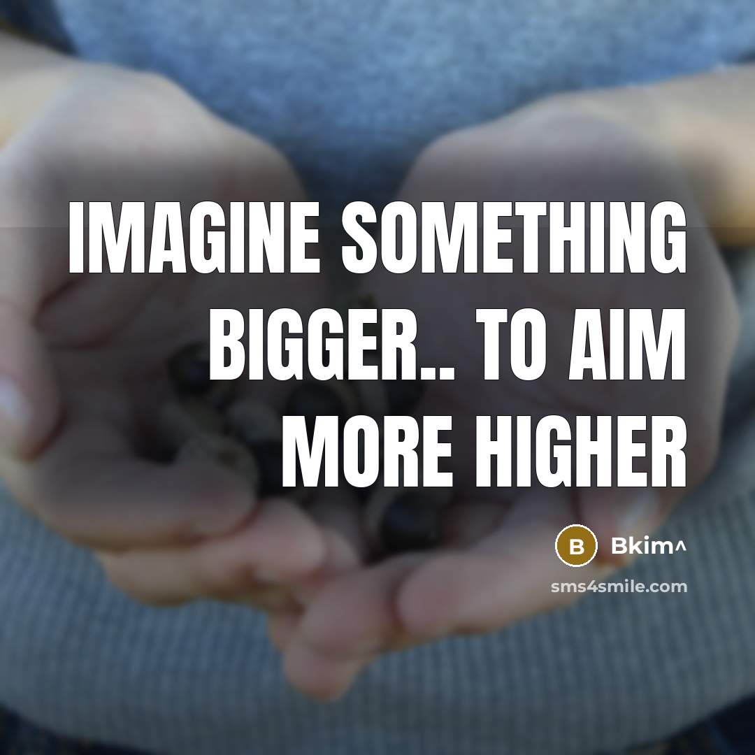 “Imagine something bigger.. to aim more higher” quote by Bkim^