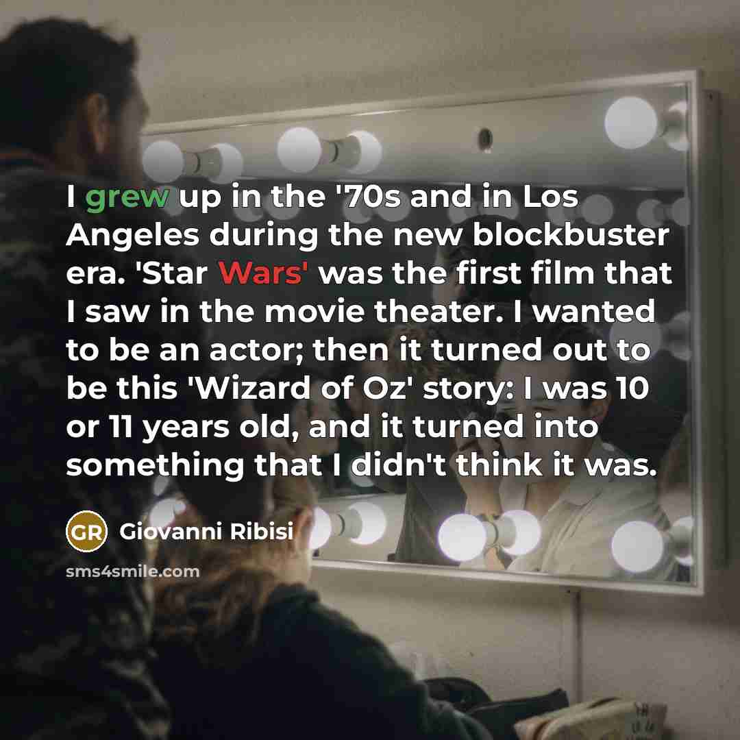 “I grew up in the '70s and in Los Angeles…” quote by Giovanni Ribisi