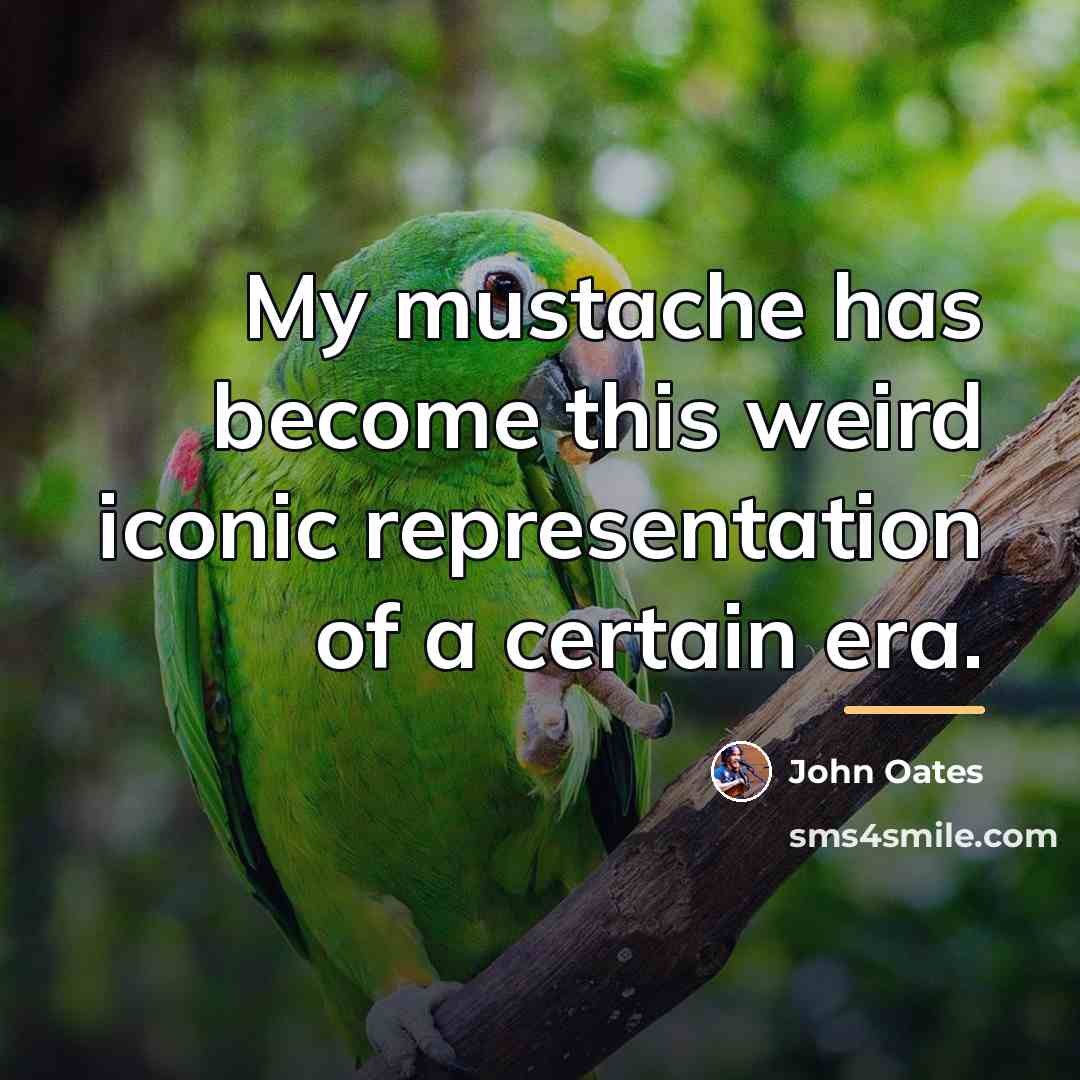 “My mustache has become this weird iconic representation of a…” quote by John Oates