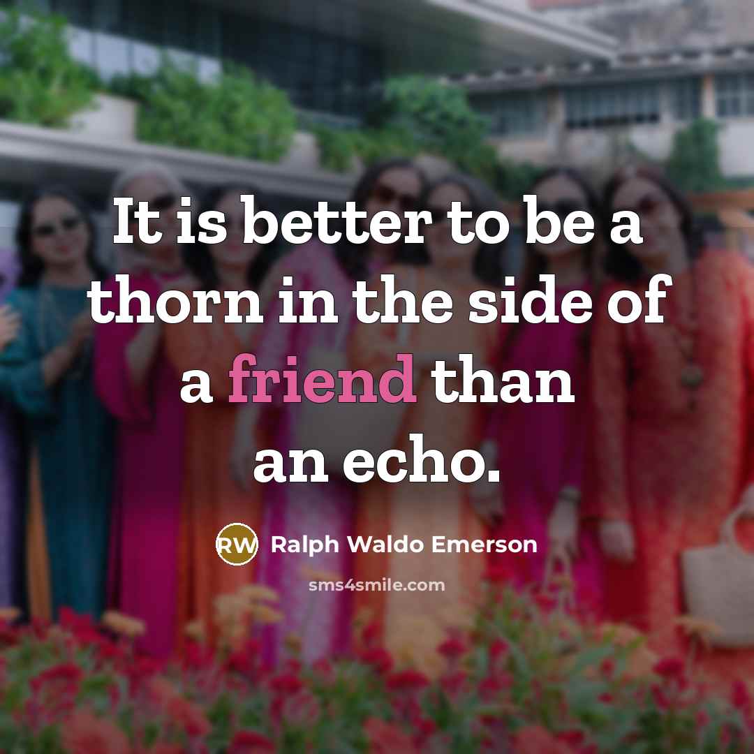 “It is better to be a thorn in the side…” quote by Ralph Waldo Emerson