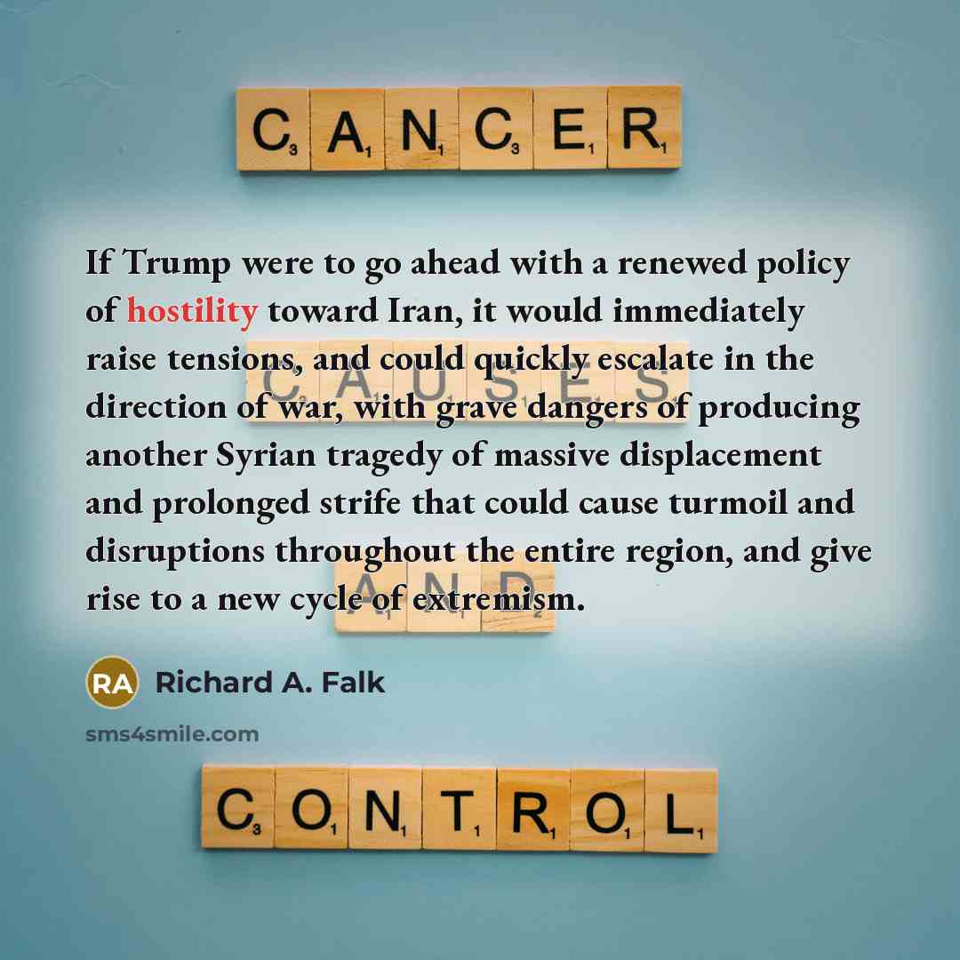 “If Trump were to go ahead with a renewed policy…” quote by Richard A. Falk