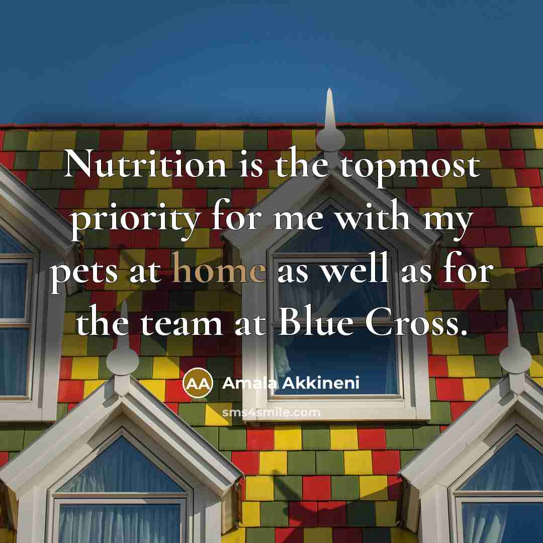 “Nutrition is the topmost priority for me with my pets…” quote by Amala Akkineni