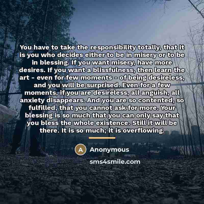 “You have to take the responsibility totally, that it is…” quote by Anonymous