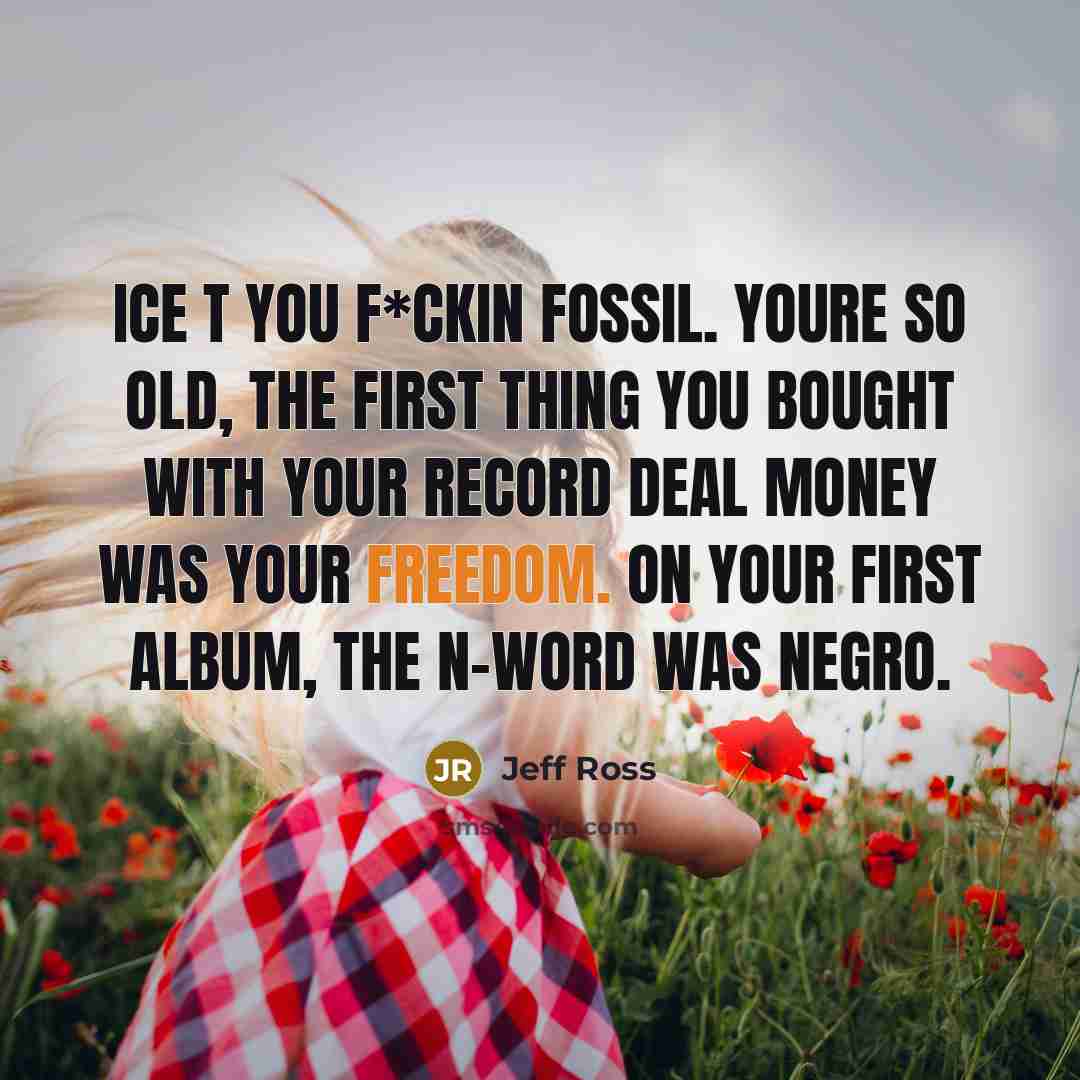 “Ice T you f*ckin fossil. Youre so old, the first…” quote by Jeff Ross