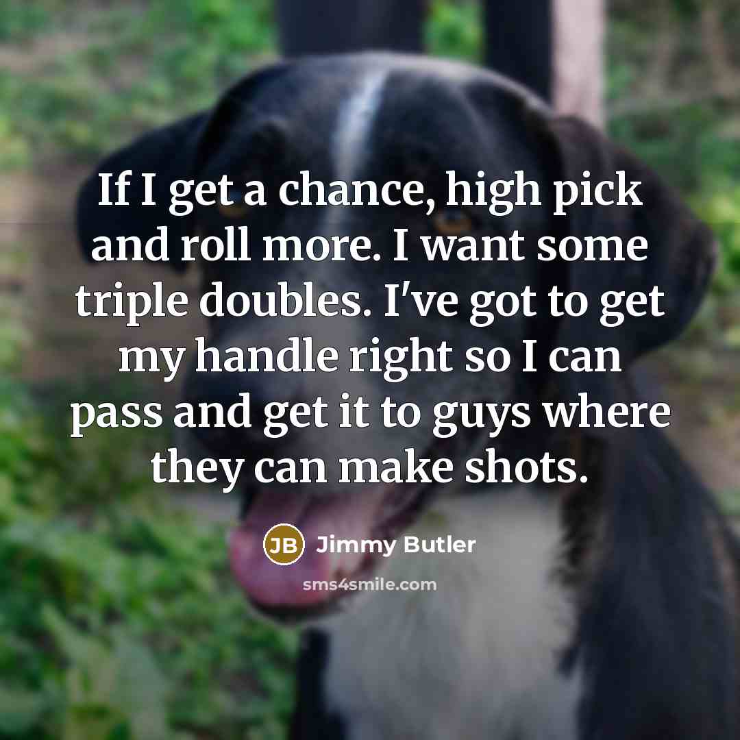 “If I get a chance, high pick and roll more.…” quote by Jimmy Butler